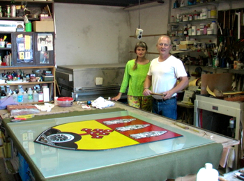 glass fusing_ coat of arms for city hall